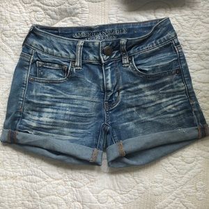 American Eagle Super Super Stretch Denim Shorts 00
